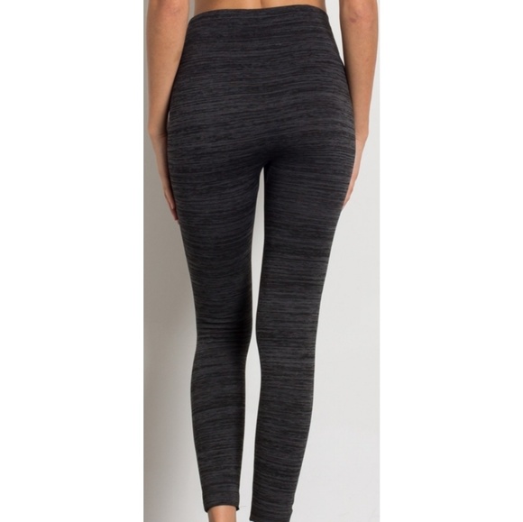 2 for $20 Seamless Fleece Lined Grey Leggings - Picture 2 of 4